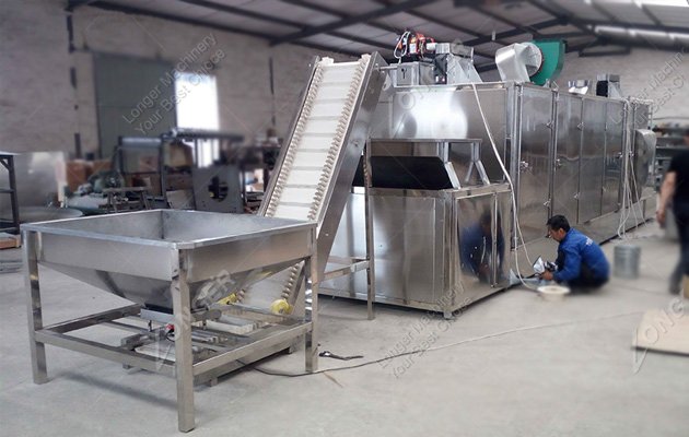 Whole Set Cashew Nuts Roasting Machine to Cote d'Ivoire