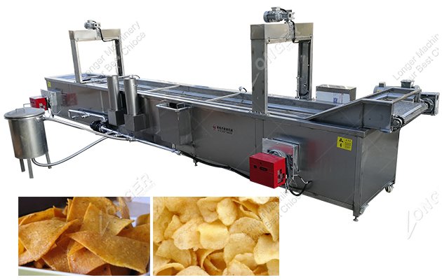 6 Meters Automatic Corn Chip Frying Machine